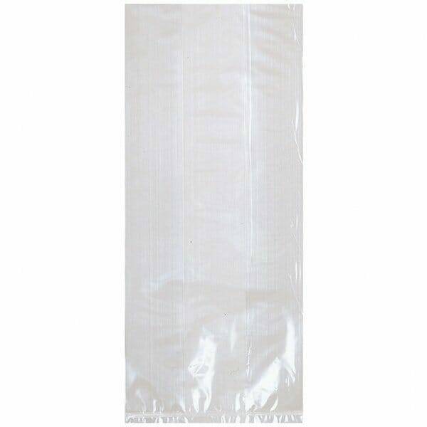 Clear Plastic Party Bags 10.1cm x 24.1cm x 5cm - 25pk