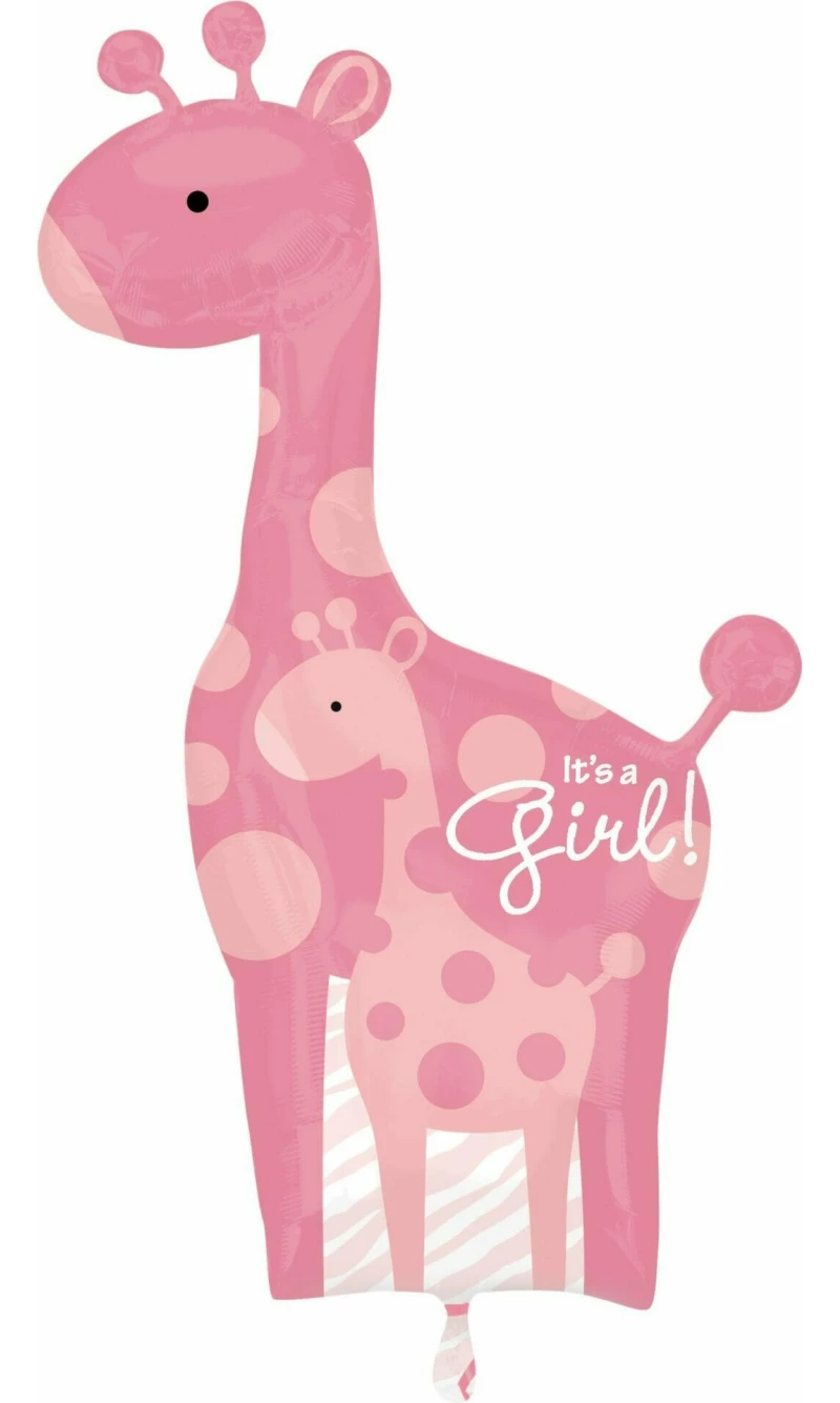 Baby & Mom Pink Giraffes SuperShape Foil Balloon 25" x 42" (64cm x 107cm)