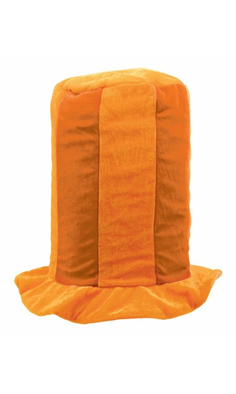Orange Tall Top Hat - Adult One Size