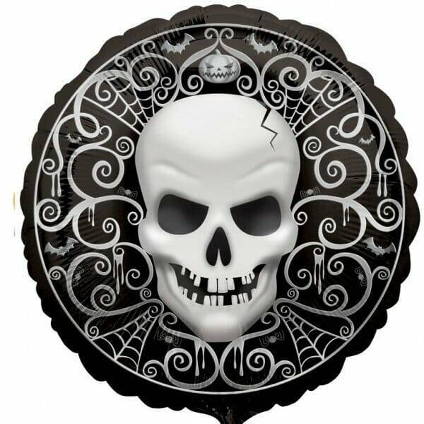 Halloween Fright Night Skull Foil Balloon - 18"
