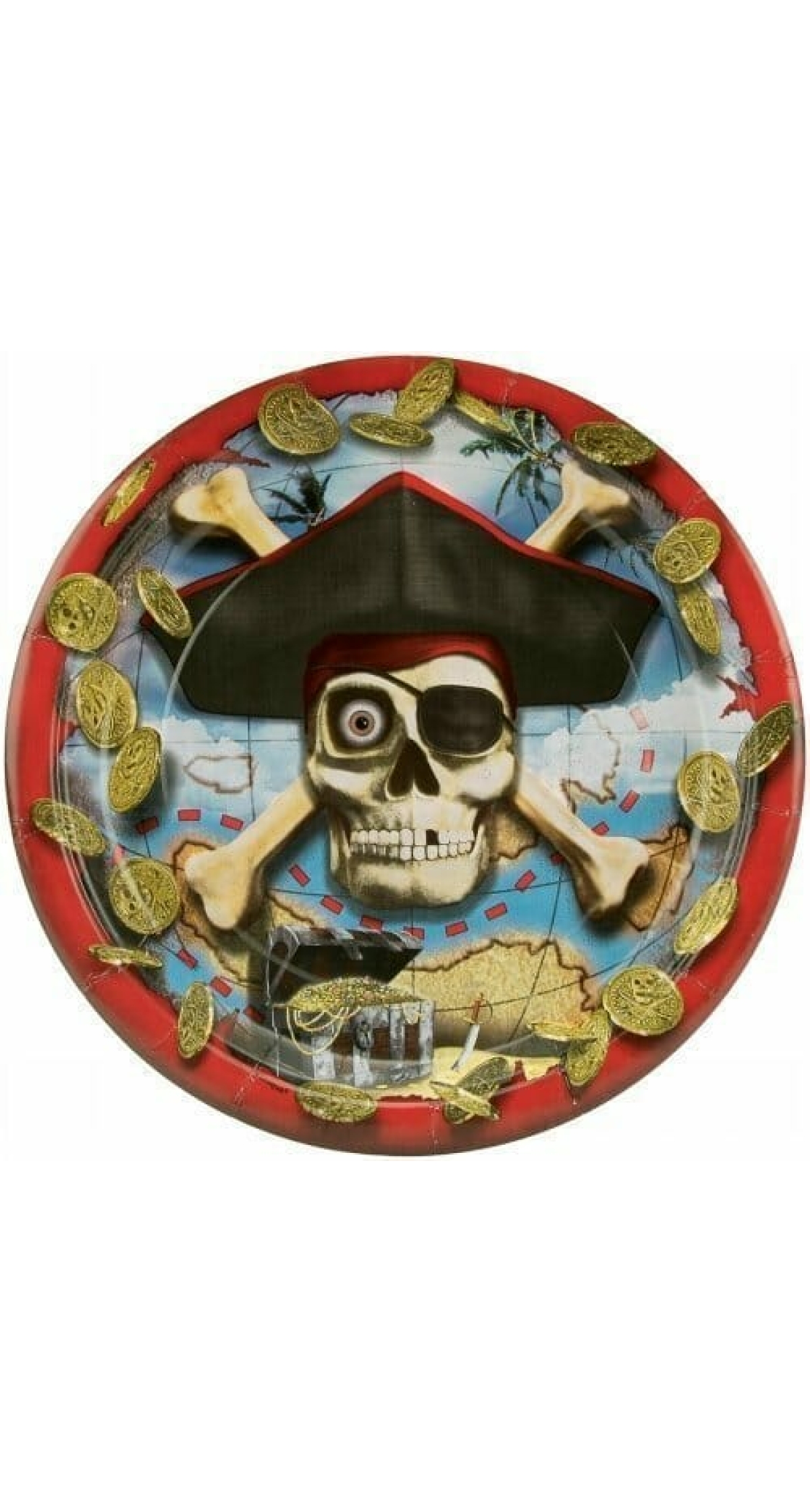 Pirate Bounty Paper Plates 17.8cm - 8pk