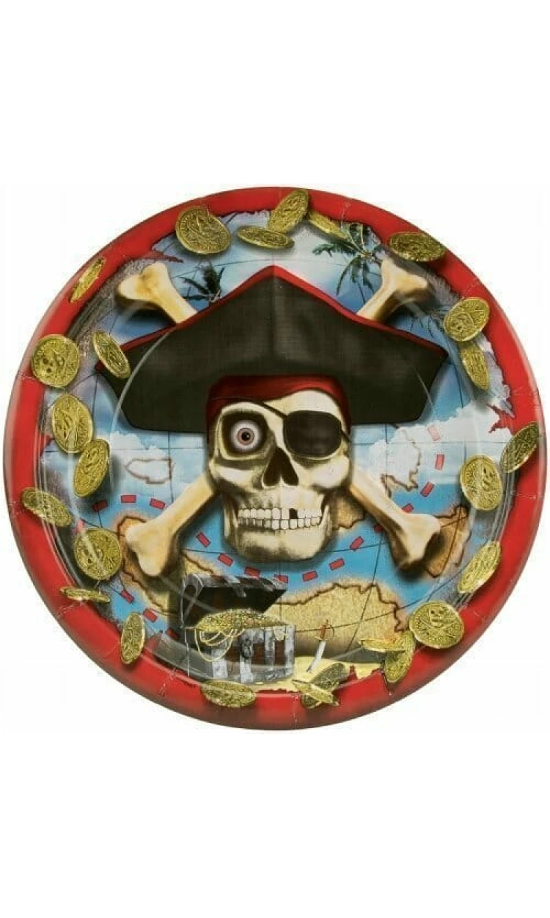 Pirate Bounty Paper Plates 17.8cm - 8pk