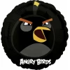 Angry Birds Black Round Foil Balloon 18''