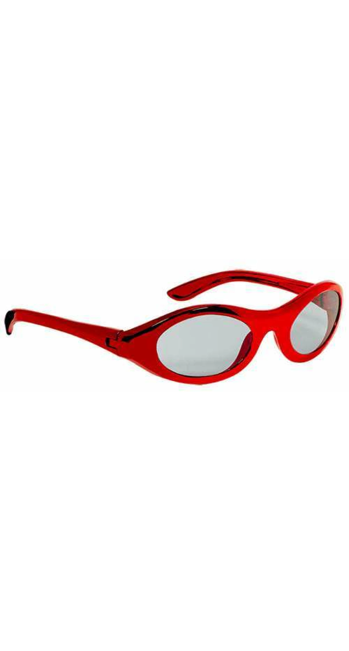 Metallic Oval Glasses Red - Adult One Size
