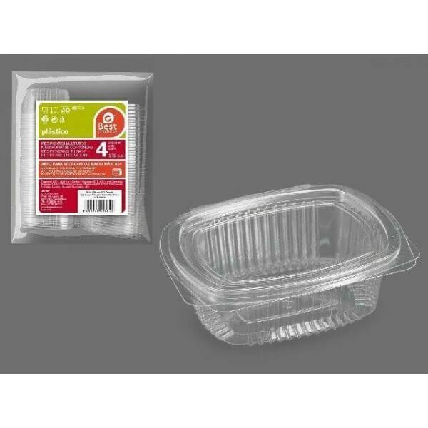 Oval Packaging Cover Hinge 375 cc - 4pk
