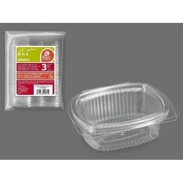 Oval Package Cover Hinge 500 cc - 3pk