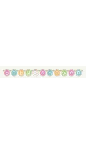 Baby Shower Pastel Jointed Banner - 132cm