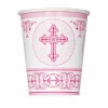 Radiant Cross Pink Paper Cups 270ml - 8pk