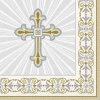 Radiant Cross Silver & Gold Napkins 33cm x 33cm - 16pk
