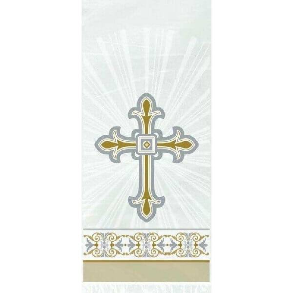 Radiant Cross Silver & Gold Party / Gift Bags (29cm x 13cm) - 20pk