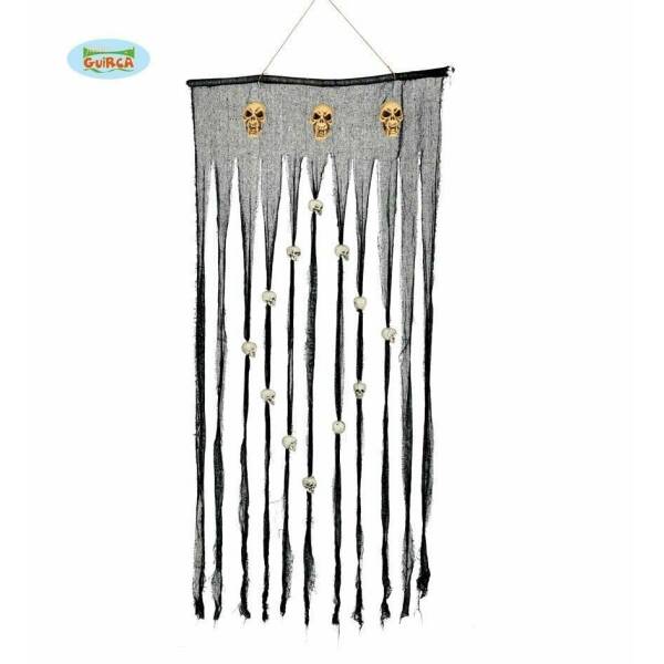 Black Skull Curtain 90x180cm