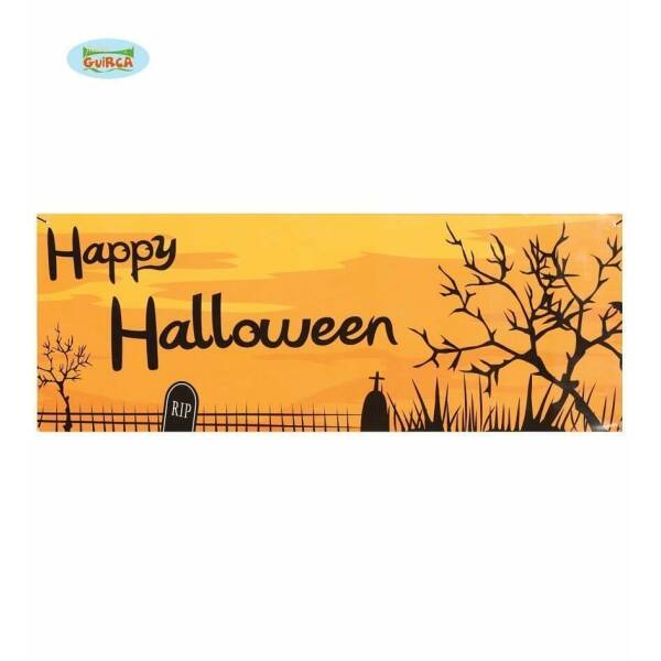 Happy Halloween Sign Banner - 38cm x 150cm