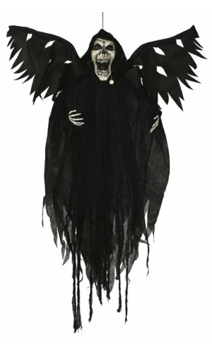 Winged Hanging Skeleton With Light, Sound & Movement - 150cm