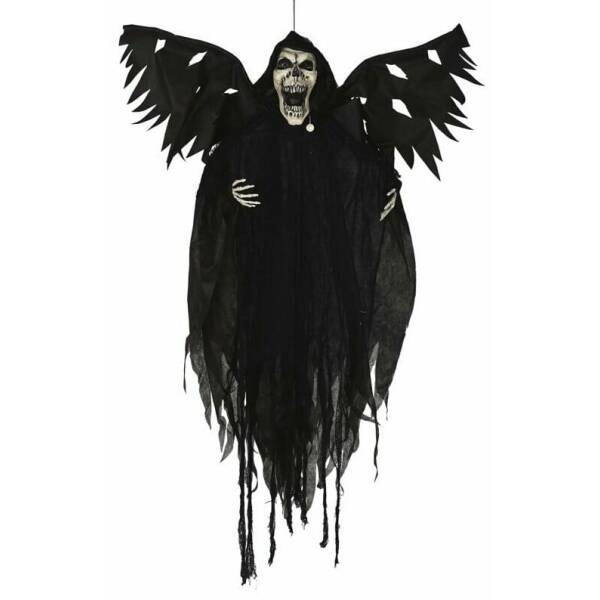 Winged Hanging Skeleton With Light, Sound & Movement - 150cm