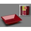 Deep Burgundy Square Plate 17 cm - 6pk