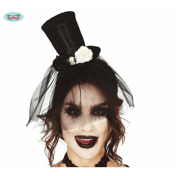Mini Top Hat Headband With Veil