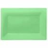 Kiwi Green Serving Platters 23cm x 32cm Plastic - 3pk
