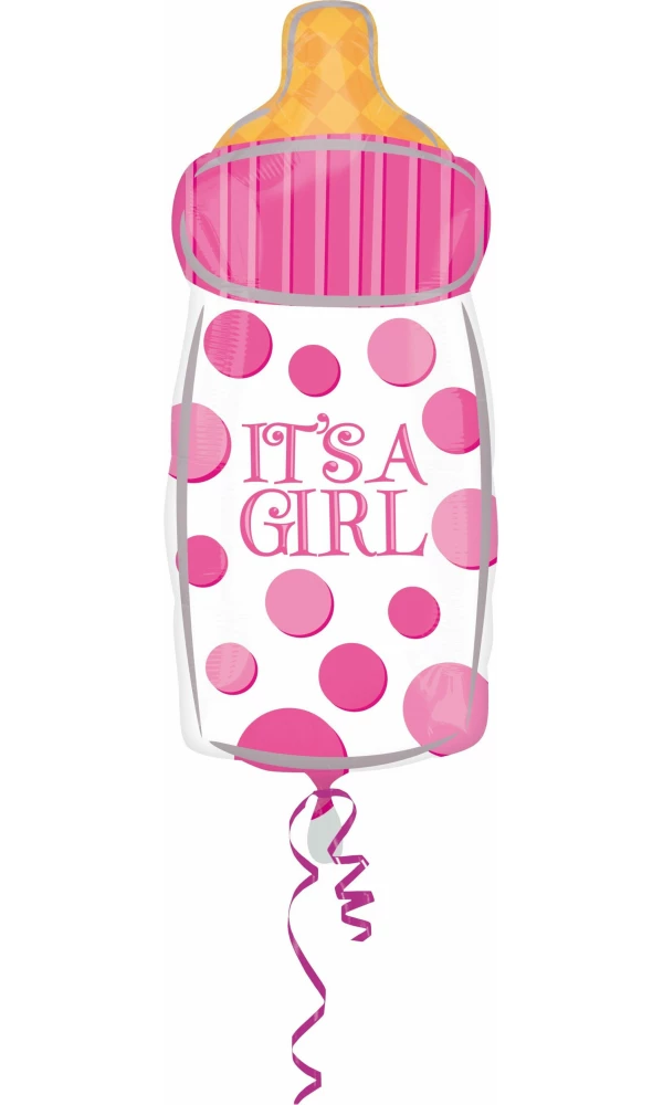 It's a Girl Mini Super Shape Foil Balloon 10"  x 23" (25cm x 58cm)