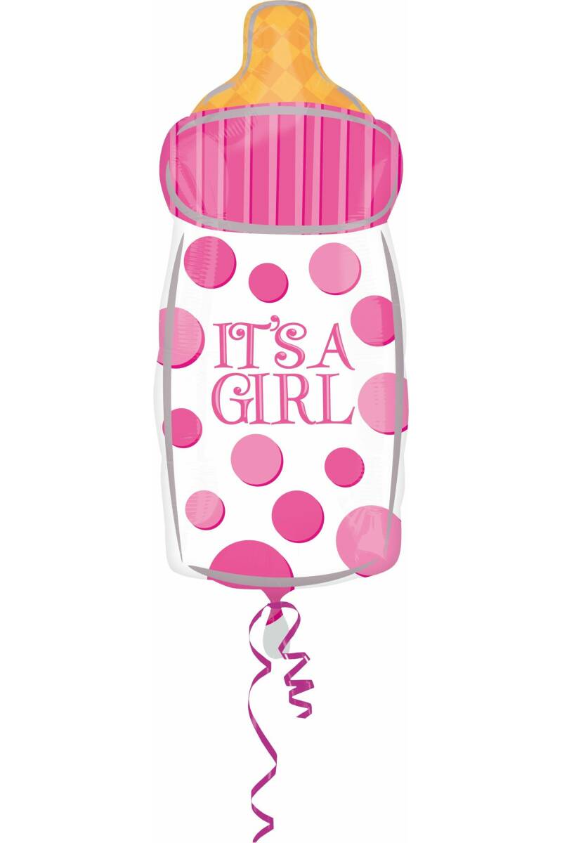 It's a Girl Mini Super Shape Foil Balloon 10"  x 23" (25cm x 58cm)