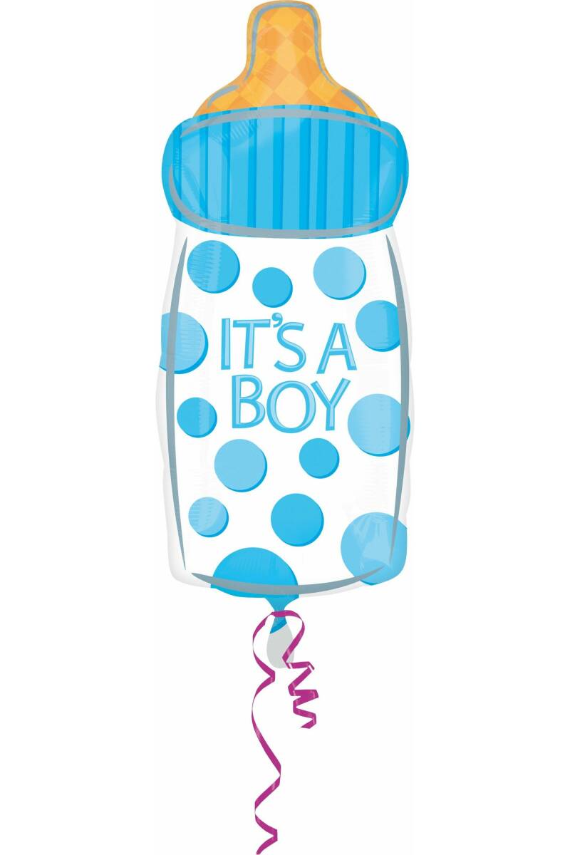 It's a Boy Mini Super Shape Foil Balloon 10" x 23" (25cm x 58cm)