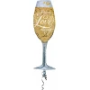 Champagne Glass Forever Love Super Shape Foil Balloon 14'' x 38'' (35cm x 96cm)
