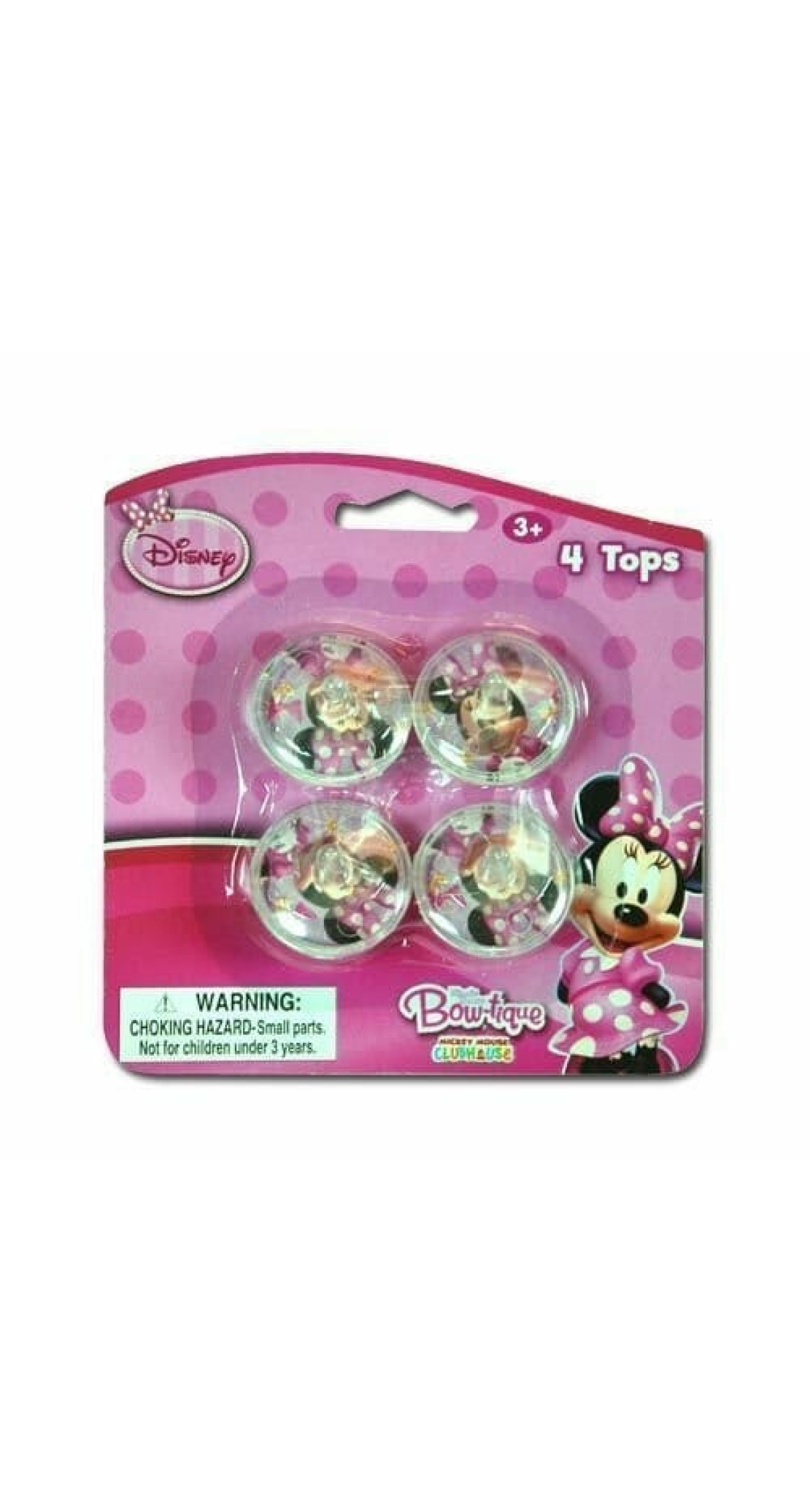 Minnie Mouse Bow-Tique Mini Spinning Tops - 4pk
