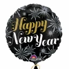Round Happy New Year Foil Balloon 18"(45cm)
