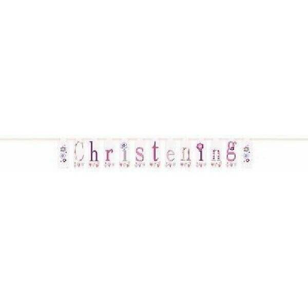 Christening Banner Pink - 7ft