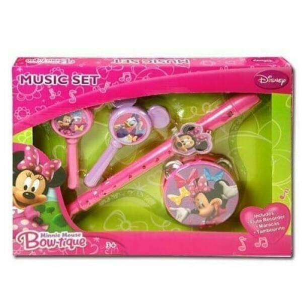 Minnie Mouse Bow-Tique Music Boxed Set with Flute, Maracas & Tamborine