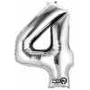 Silver Number " 4 " Foil Balloon 34''