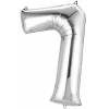 Silver Number " 7 " Foil Balloon 34''