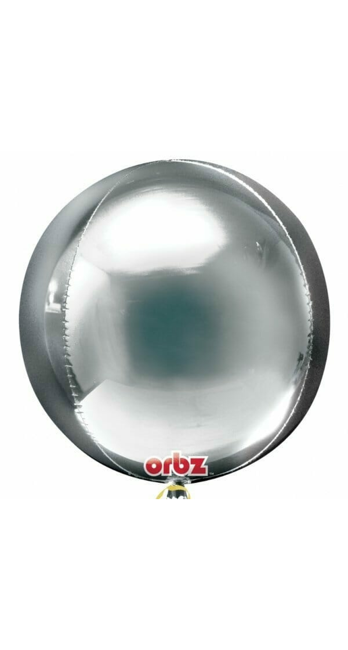 Silver Orbz Foil Balloons 15" x 16" (38cm x 40cm)