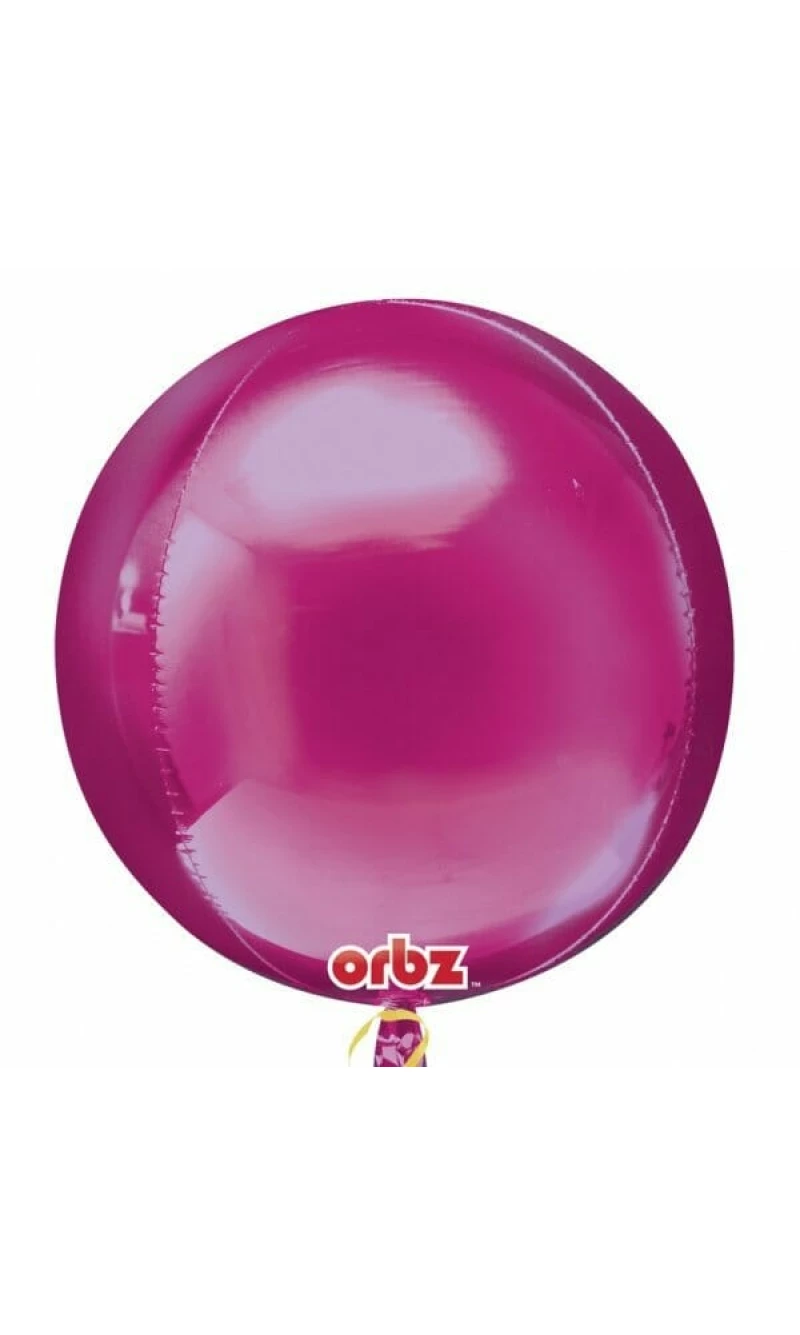 Bright Pink Orbz Foil Balloons 15" x 16" (38cm x 40cm)