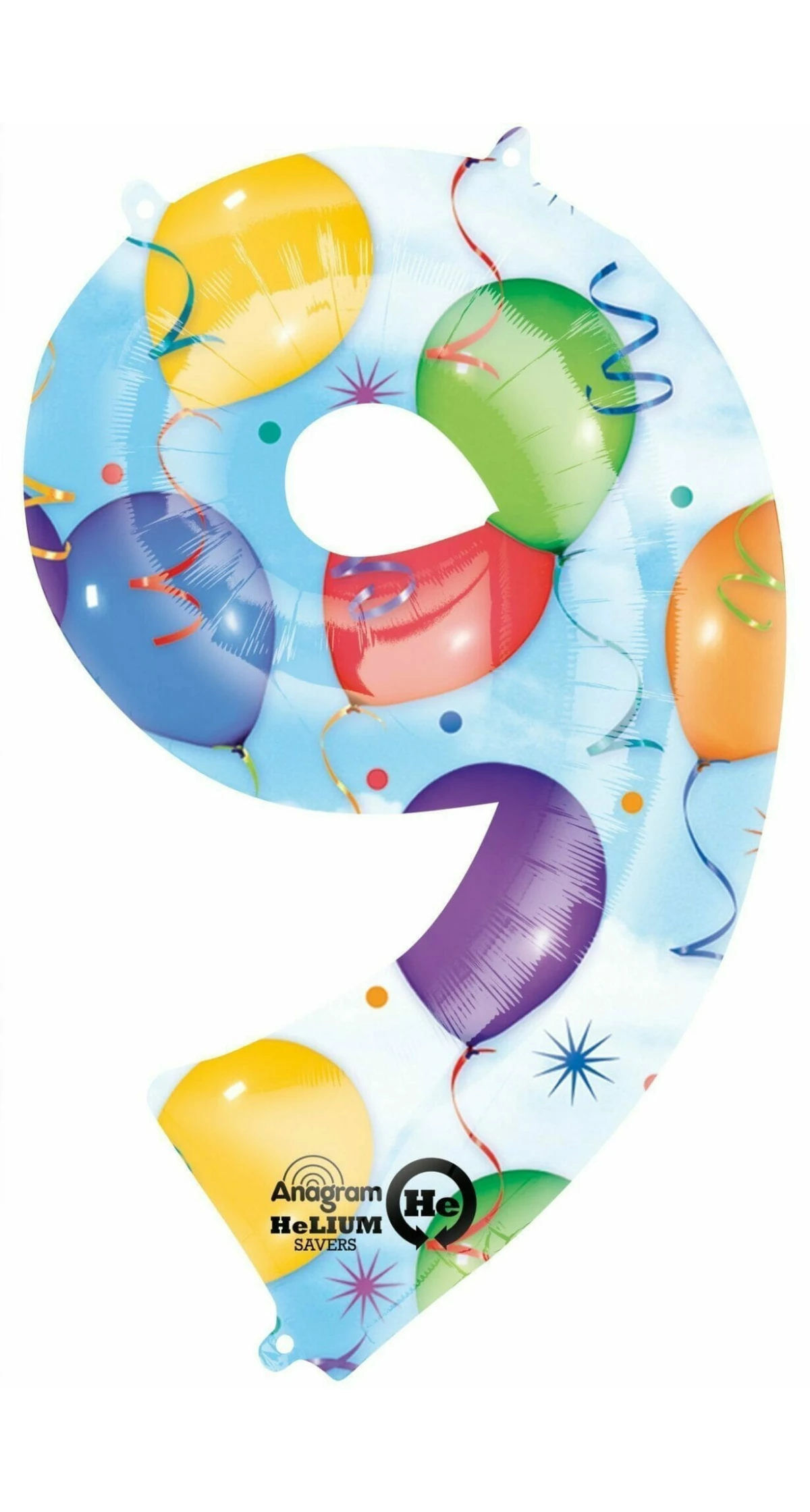 Balloons Number " 9 " Foil Balloon 34''