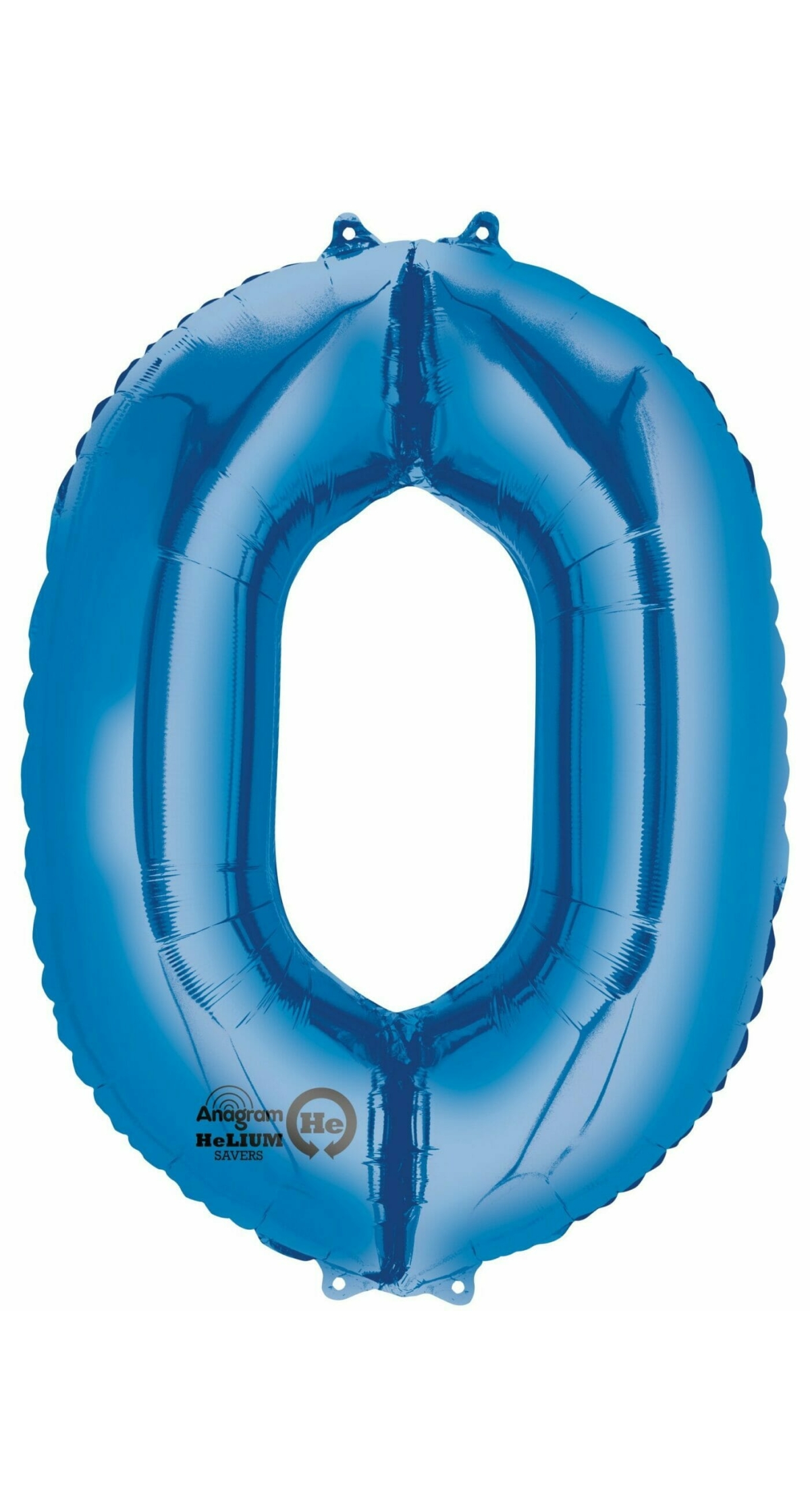 Blue Number " 0 " Foil Balloon 34''