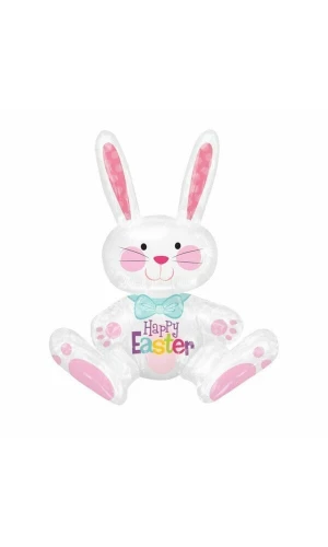 Easter Sitting Bunny Multi Foil Balloon - 38cm x 60cm