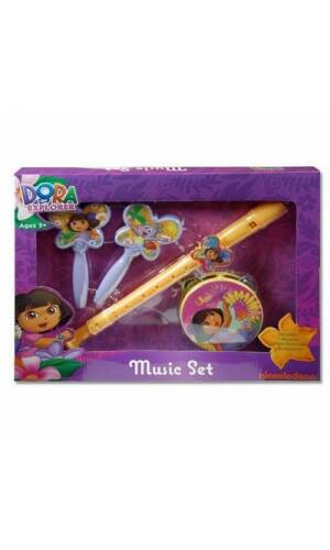 Dora The Explorer Music Boxed Set with Flute, Maracas & Tamborine