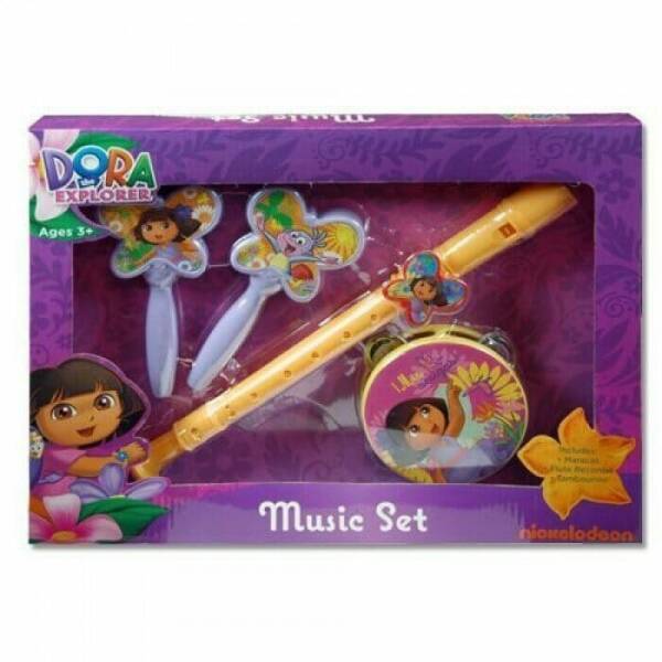 Dora The Explorer Music Boxed Set with Flute, Maracas & Tamborine