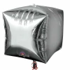 Silver Cubez Foil Balloons 15" (38cm)