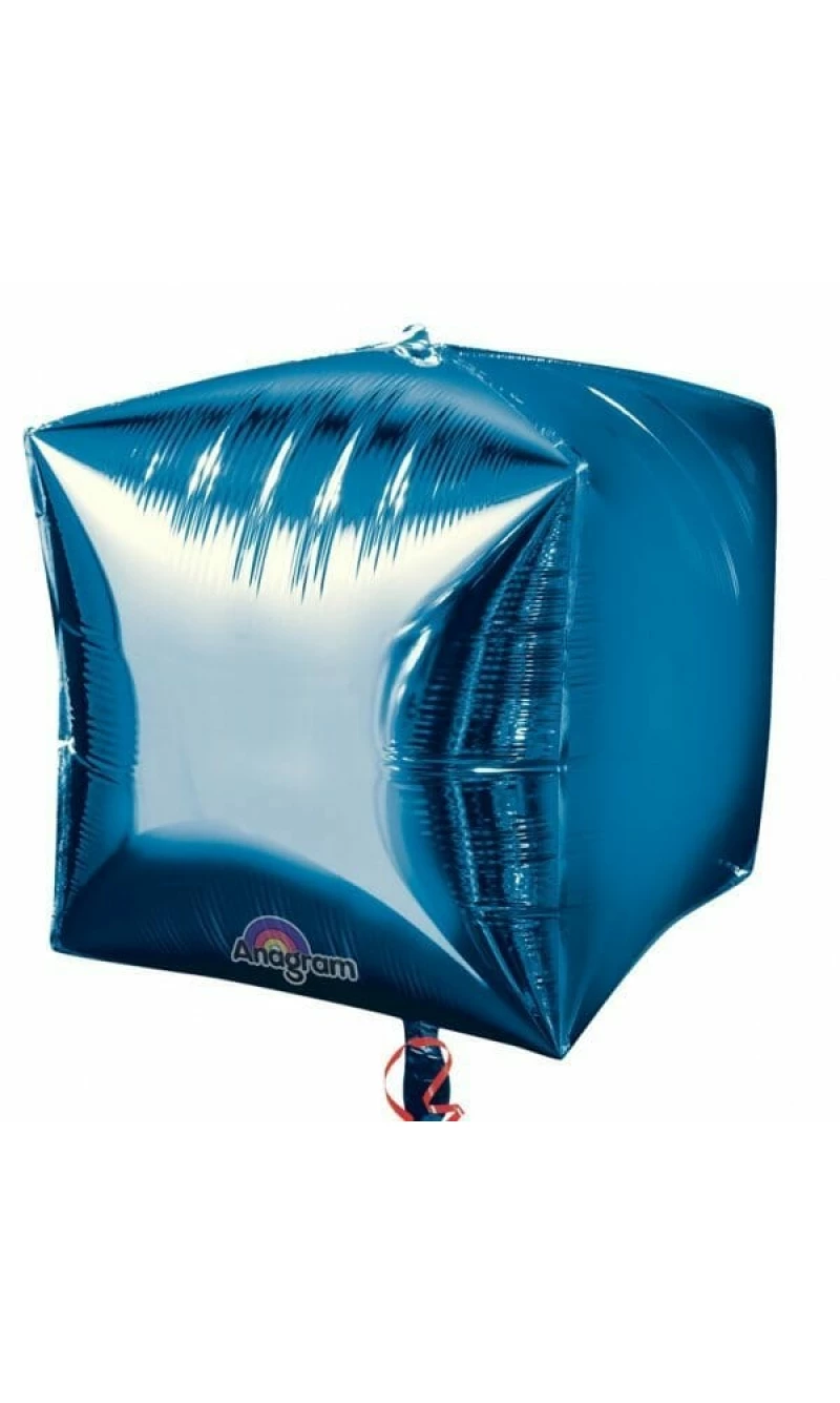Blue Cubez Foil Balloons 15" (38cm)
