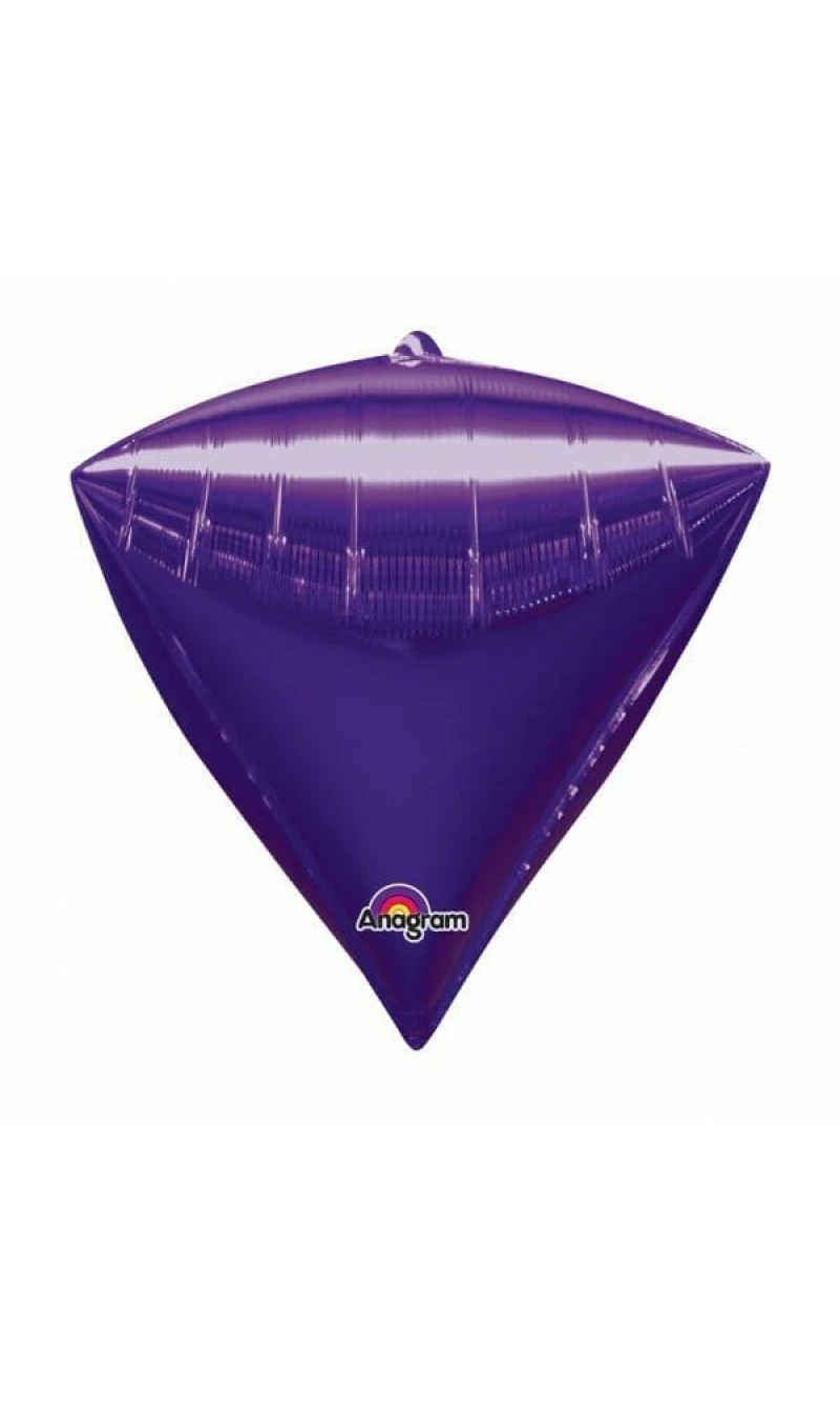 Purple Diamondz Foil Balloon 15" x 17" (38cm x 43cm)