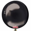 Black Orbz Foil Balloons 15" x 16" (38cm x 40cm)
