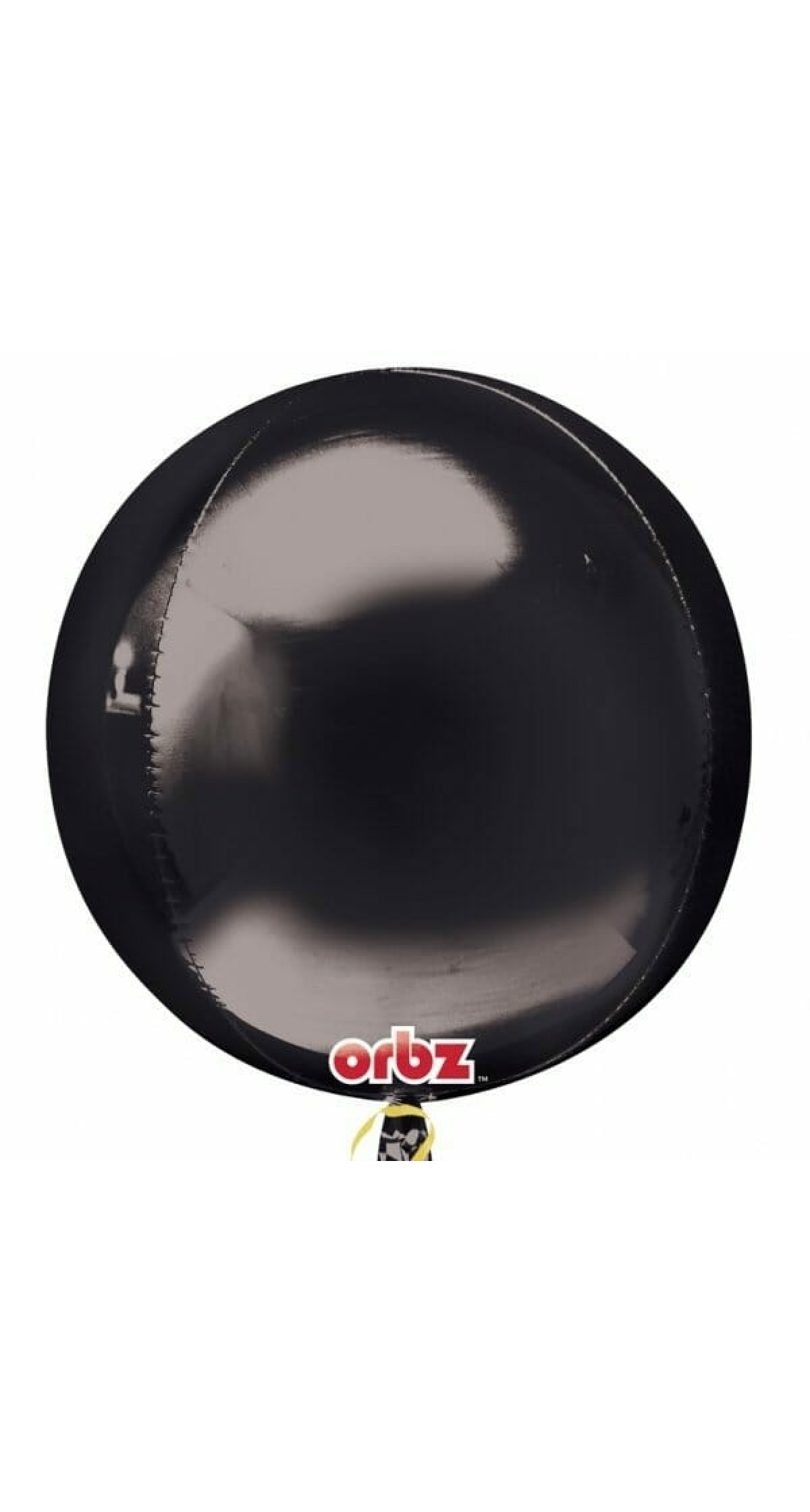Black Orbz Foil Balloons 15" x 16" (38cm x 40cm)