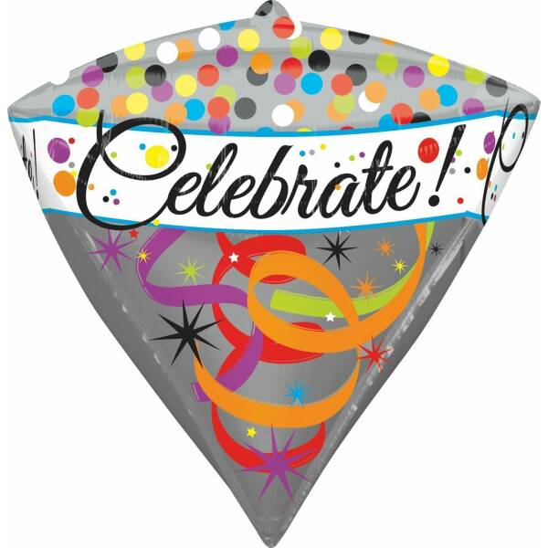 Celebrate Diamondz Foil Balloon 15" x 18" (38cm x 45cm)