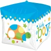 Blue Baby Boy Cubez Foil Balloon 15" x 16" (38cm x 40cm)