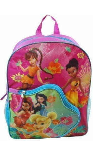 Tinkerbell & Fairies Assorted Colours Backpack - 40cm x 35cm