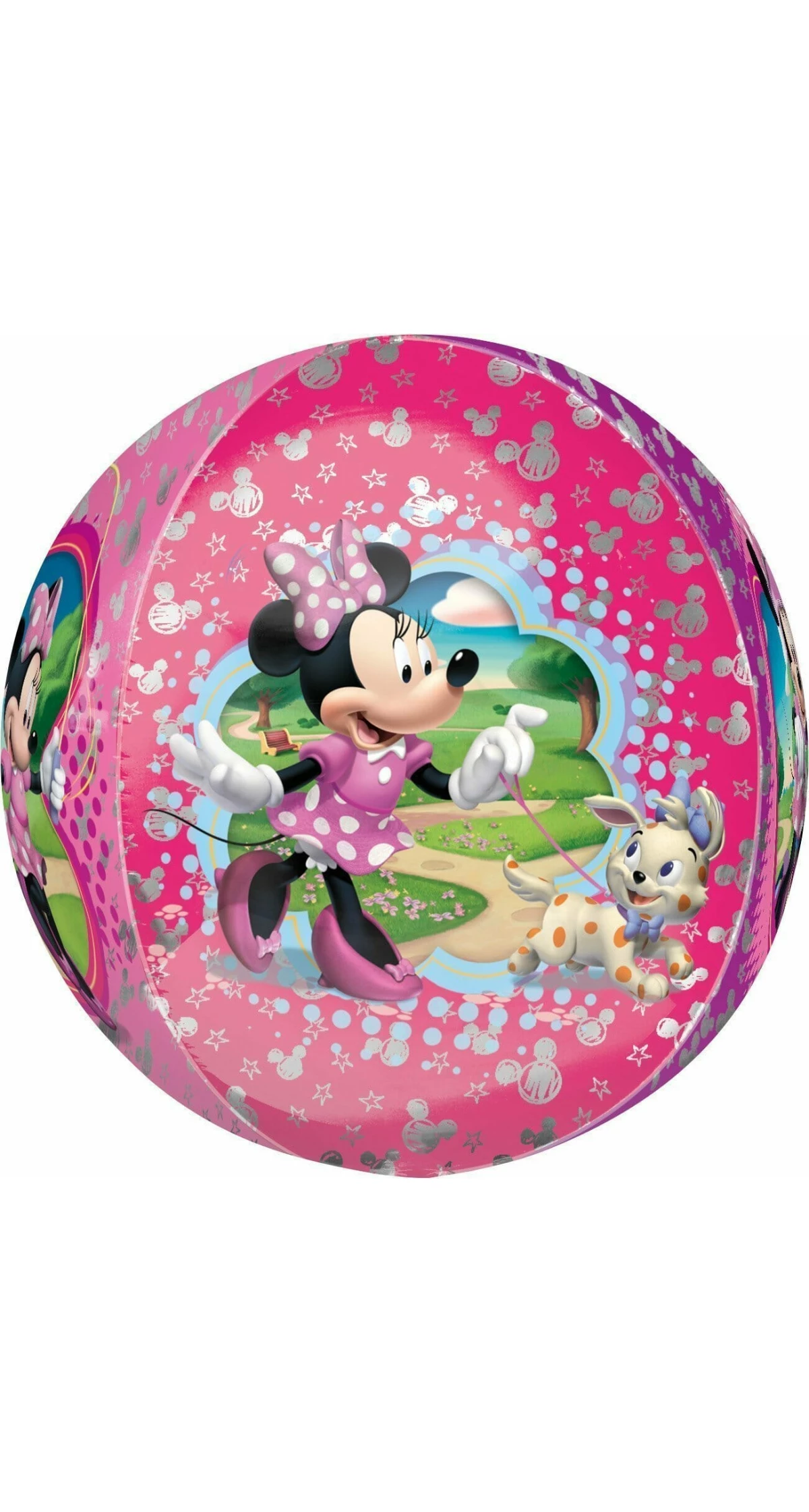 Minnie Mouse Bow-Tique Orbz Round Foil Balloon 15" x 16" (38cm x 40cm)