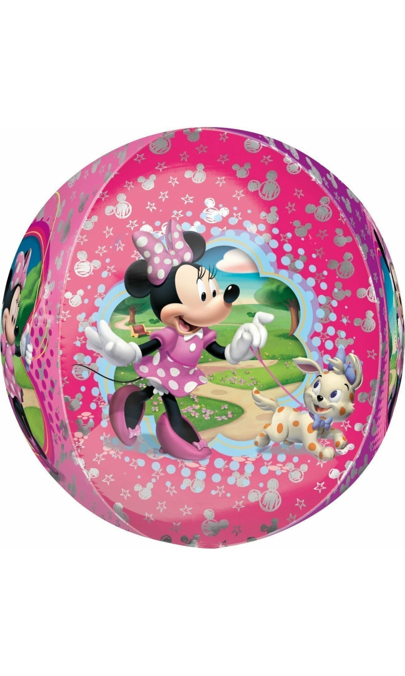 Minnie Mouse Bow-Tique Orbz Round Foil Balloon 15" x 16" (38cm x 40cm)