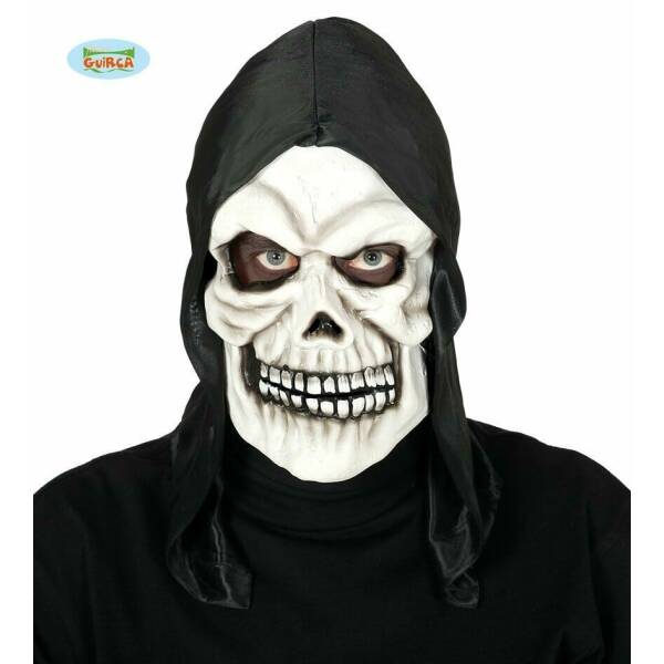 Skull Mask With Hood - Adult One Size