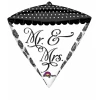 Sophisticated Mr. & Mrs. Diamondz Foil Balloons 15'' x 17'' (38cm x 43cm)